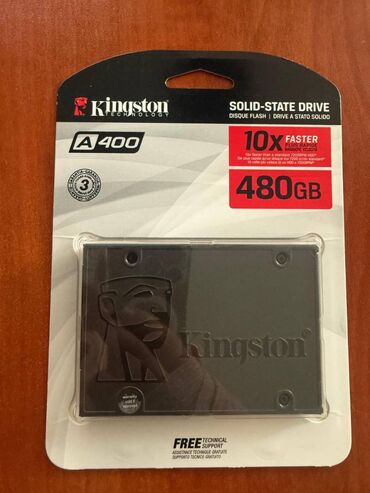 Батареи для ноутбуков: Kingston SSD 480 GB
2 eded var 
1 ededin qiymeti 65 AZN
