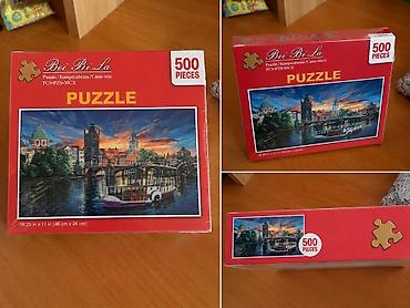 18 oyuncaqlar: Bei Bi La Puzzle – 500 parçalı - Mövzu: şəhər mənzərəsi və çay — 1