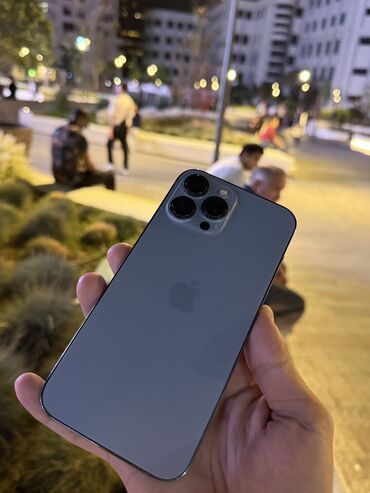 IPhone 13 Pro Max, 128 GB, Sierra Blue, Zəmanət, Face ID, Sənədlərlə