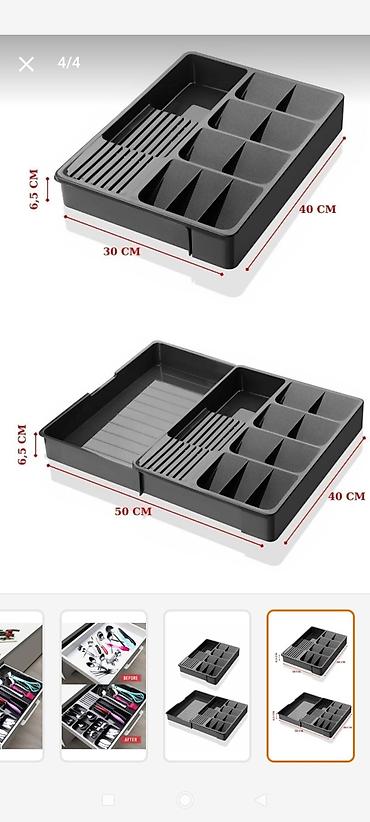 bıcaqlar: Mətbəx çekməsi üçün genişlənən qaşıq-bıçaq təşkilatçısı - Material — 3