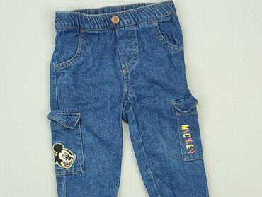 spodenki jeansowe ze streczem: Spodnie jeansowe, Disney, 12-18 m, stan - Bardzo dobry