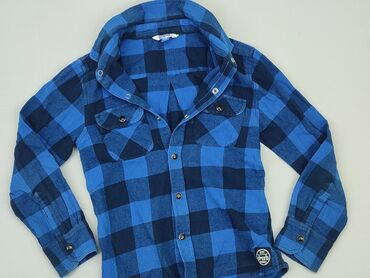 koszule i krawaty: Shirt 7 years, condition - Very good, pattern - Cell, color - Blue