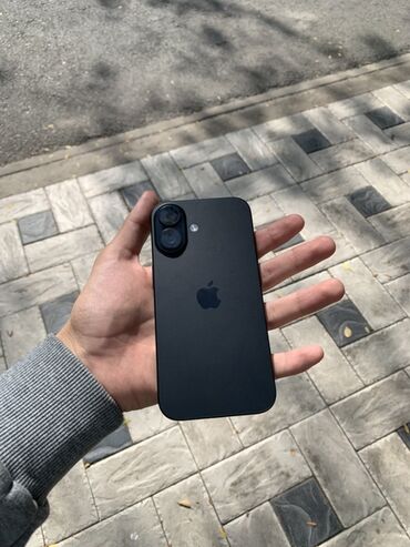продать телефон дорого: IPhone 16, Жаңы, 128 ГБ, Кара, Кабель, 100 %