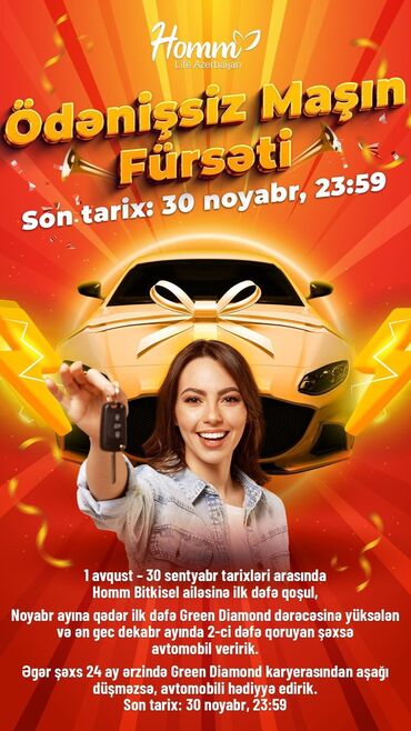 Чайники: Homm Life Azerbaijan – Ödənişsiz Maşın Fürsəti və qazanc imkanı -