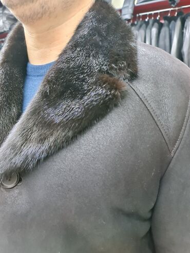 Дубленки: Мужская дублёнка классического кроя - Материал: натуральная овчина с — 8