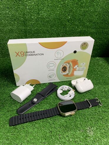 смарт часы и наушники: 5в1 комплект Smart Watch X9 [ акция 50% ] - низкие цены в городе!