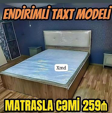 Ev üçün mebel: Endirimli taxt modeli – matrasiya ilə birlikdə. - Komplekt: taxt + — 1