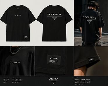 hoodi: VORA brendinin qara streetwear kolleksiyası Məhsullar: - Oversize — 2