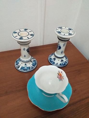 samdanlar: Çay dəsti, rəng - Mavi, Farfor — 2