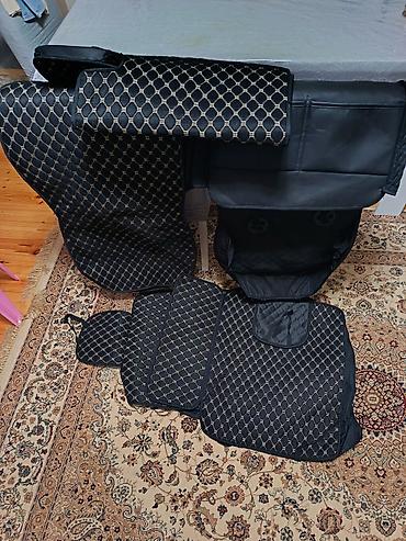 ford transit v347: Avtomobil oturacaq örtükləri dəsti - Rəng: qara, qızılı naxışlı romb — 2