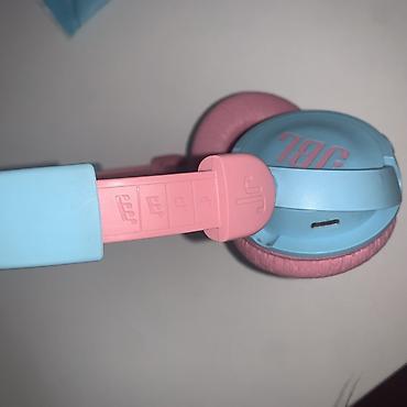 очки с камерой и микрофоном: Детские наушники JBL (серия JR/Junior) в розово‑голубой расцветке — 4