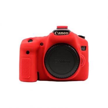 kamera çantası: Canon EOS 70D kamerası üçün müxtəlif rəngli silikon örtük. Tozdan