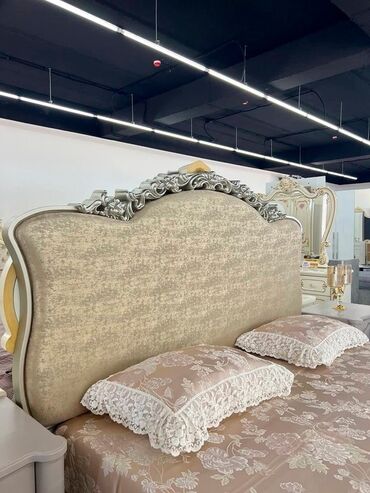 Спальные гарнитуры: Спальный гарнитур, Двуспальная кровать, цвет - Серый — 4