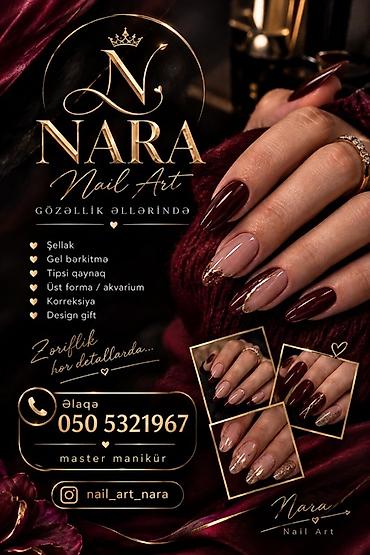 qapi qurasdirma ustasi: Nara Nail Art – zərif manikür və dəbli dırnaq dizaynları Xidmətlər — 1