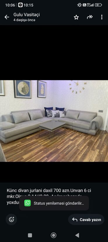 Uşaq və gənc otağı üçün dəstlər: Künc divan, İşlənmiş, Çatdırılma yoxdur
