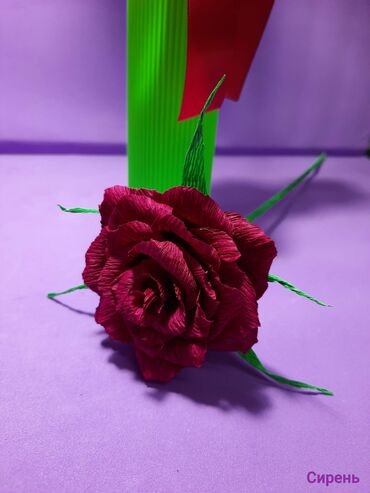 Открытки: Розы из гофро бумаги 
50 сом - 1 шт