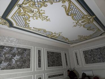 прайс лист на отделочные работы бишкек 2024 год: Декоративная отделка стен и потолков под ключ - Авторские потолочные