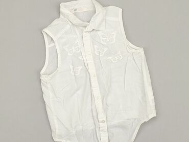 biała bluzka z długim rękawem zalando: Bluzka, H&M, 11 lat, 140-146 cm, stan - Zadowalający