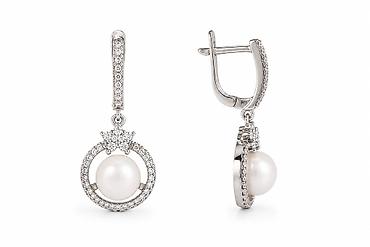 Серьги с жемчугом из серебра 925 - Категория: серьги - Город: Бишкек