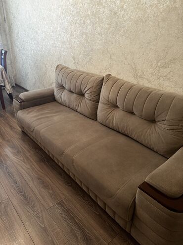 мебель диван: Диван, Б/у, Раскладной, С подъемным механизмом, Велюровая ткань, Нет доставки