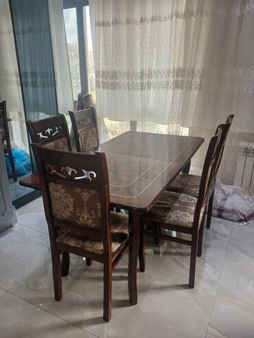 işlənmiş stular: Stol ve 6 eded stul satilir. Sekilde gorunduyu kimidir.Eyni zamanda 82