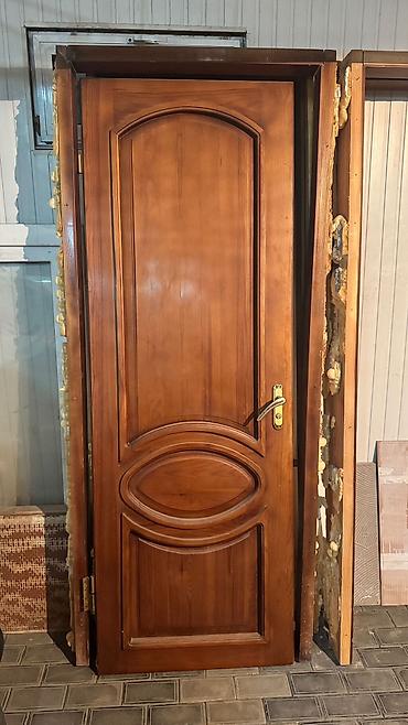 Təmir və tikinti: Taxta otaq qapıları dəsti - Material: massiv ağac (təbii ağac — 2
