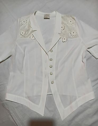 Bluze: Ženska bluza Dorette – veličina 42 (označeno i kao 10) - Boja: bela - — 1
