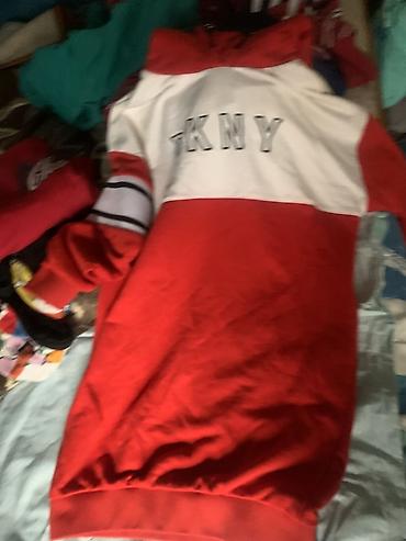 vosak za nausnice: DKNY duks/haljina sa kapuljačom - Model: duži duks (tunika/mini — 3