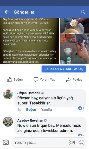 Yağ: Təmi̇z əri̇di̇lmi̇ş nehrə yaği. 3kg balon əridilmiw nehrə yağı - 65 — 5