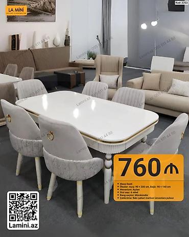 Mebel: Məhsul: Masa dəsti – La Mini (Kod: 3203) Xüsusiyyətlər: - Ölçülər — 1