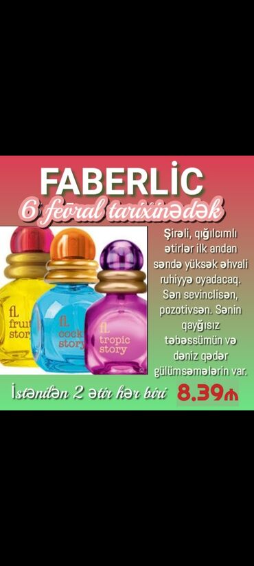 qramla ətirlər in Azərbaycan | ƏTRIYYAT: Ətirlər etir Parfum Faberlic ətirləri endirimli