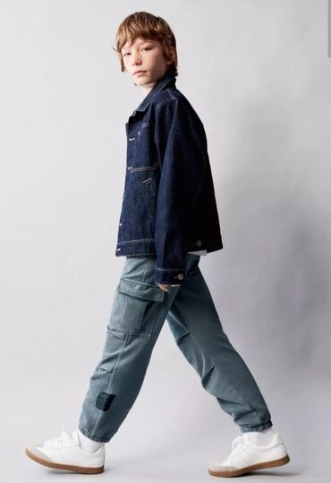 джинсовое платье zara: Джинсы и брюки, цвет - Серый, Новый