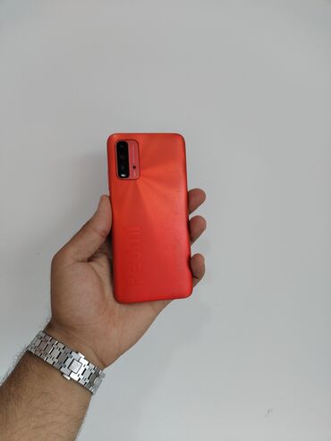 xiaomi not 10 qiymeti: Xiaomi Redmi Note 9T, 128 GB, rəng - Qırmızı, 
 Düyməli, Barmaq izi, İki sim kartlı