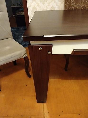 Yemək masası və stul dəsti - Material: ağac əsaslı MDF/laminat səth