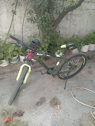 Спортивные велосипеды: KROSS dağ velosipedi - Çərçivə: yüngül alaşımlı, mat yaşıl-qara rəng — 1