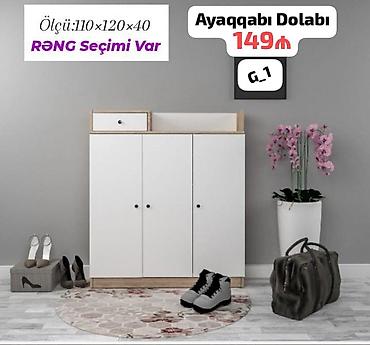 taxta doseme: Ayaqqabı dolabı - Ölçü: 110 × 120 × 40 sm - Rəng seçimi var - Üst — 1