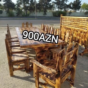 Masa və oturacaq dəstləri: ▪️Her nov masa ve oturacaqlarin hazirlanmasi ▪️Material sam agaci