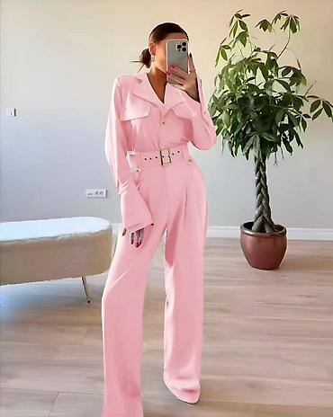Kombinezoni: Ženski elegantni kombinezon sa pojasom - Model sa dugim nogavicama — 8
