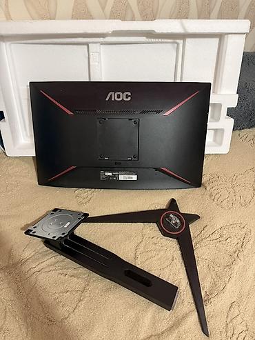 Monitorlar: AOC C24G1 24" Gaming Monitor curved. Ekran qirigdi, teze alinib 2 ay — 5