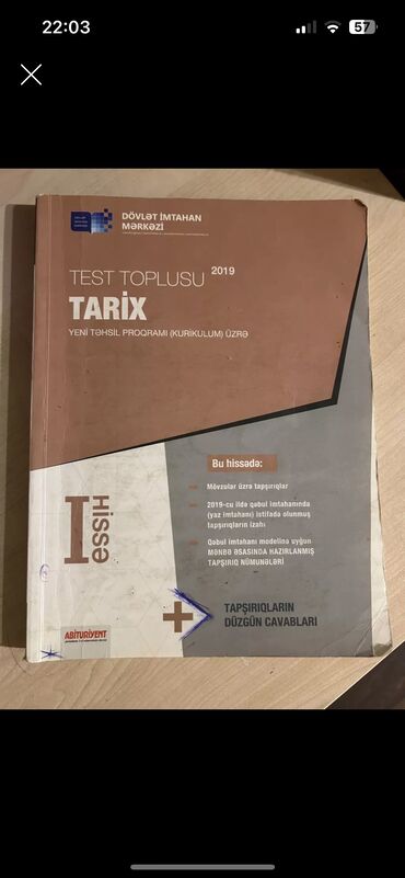 Başqa xidmətlər: Tarix 1 hisse test toplusu teptezedir yeni kimidir