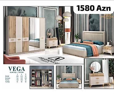 Yataq otağı dəstləri: İkinəfərlik çarpayı, Dolab, Termo, Tumba, Yeni — 59