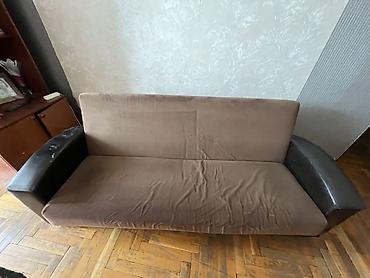 Divanlar: Klassik üslubda üçnəfərlik divan - Rəng: qəhvəyi oturacaq və arxalıq — 4