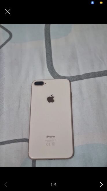 aifon 8: IPhone 8 Plus, Колдонулган, 64 ГБ, Алтын, Каптама, 100 %