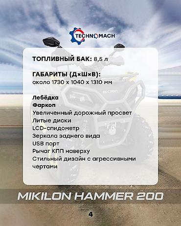 Квадроциклы: Квадроцикл Бензин, 200 куб. см, Взрослый — 4