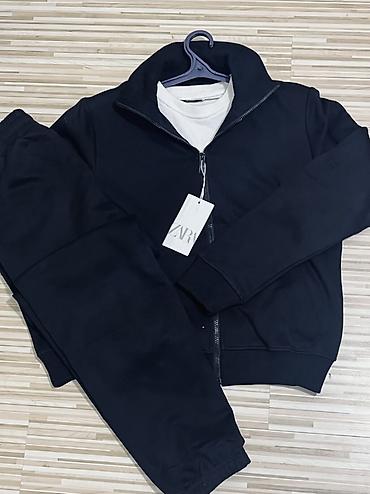 Спортивный костюм двойка от ZARA - Цвет: глубокий черный. - Материал