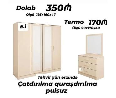 guzgu termo: Yataq otağı mebel dəsti - Dolab – 350₼ • Ölçü: 195×160×47 sm • — 1