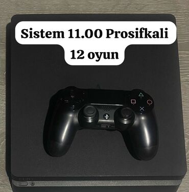 playstation 4 ucuz: Ps 4 Slim İdeal Vezyetde Yaddas 500 GB Sistem 11.00 Prosifka Olunub