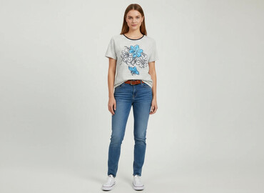 czarne t shirty guess: Jolinesse, Women`s T-shirt, size L