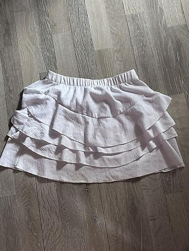 Futbolka və maykalar: Qadın üst geyimləri seti - Ağ qısaqat T-shirt: Rezinli, incə zolaqlı — 9