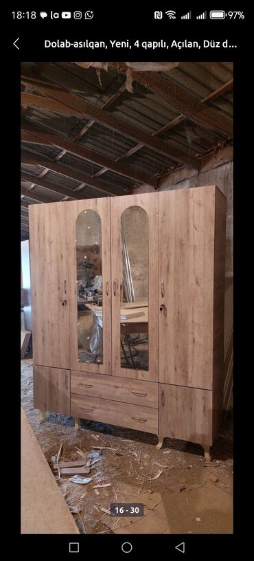 Dolablar: Yeni, Açılan, 4 qapılı Düz dolab, Dolab-asılqan — 15